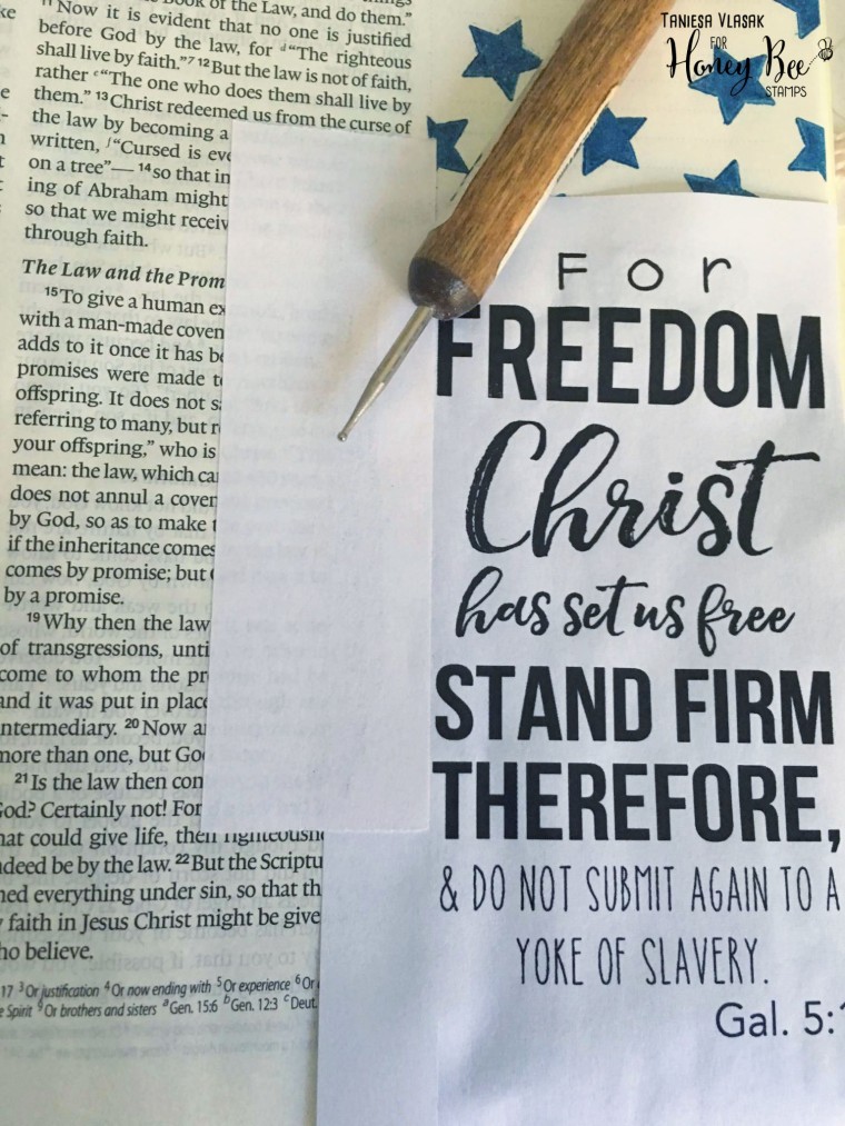 Freedom bible journaling by Taniesa Vlasak. Get your free printable too at www.thecraftypickle.com!